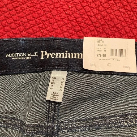 ADDITION ELLE Sz 22 Skinny Leopard Print  High Rise Jeans NWT - Picture 5 of 9